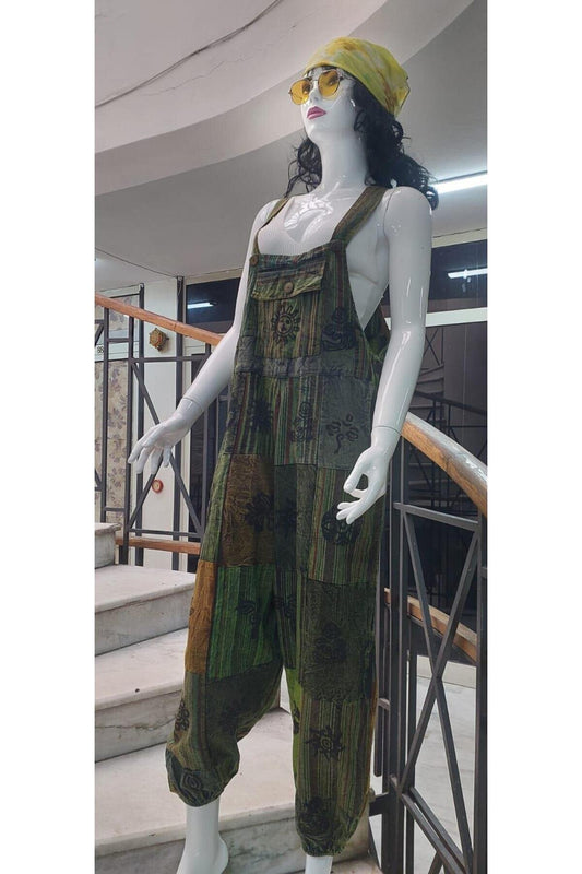 Authentic Harem Stone Washed Jumpsuit - Khaki