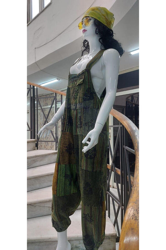 Authentic Harem Stone Washed Jumpsuit - Khaki