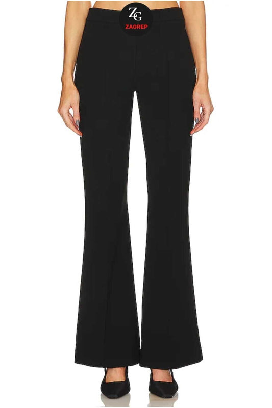 Drapey Flare Leg Pants - Black