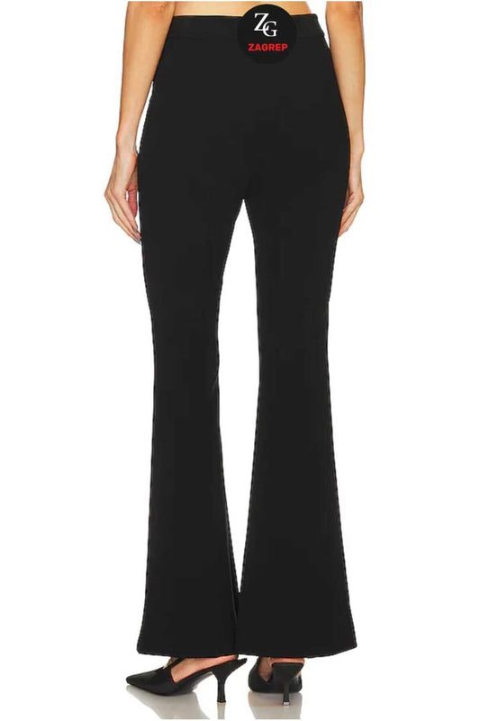 Drapey Flare Leg Pants - Black