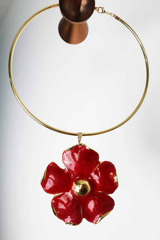 Fire Necklace - Pomegranate Flower