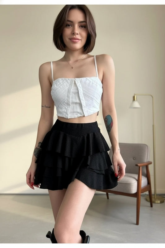 Mini Basic Mykonos Skirt - Black