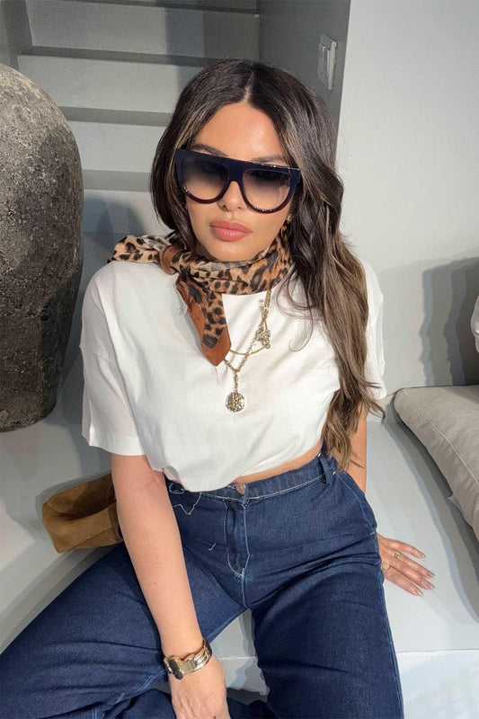 Palazzo Jean Stitch Detail Pants - Navy Blue