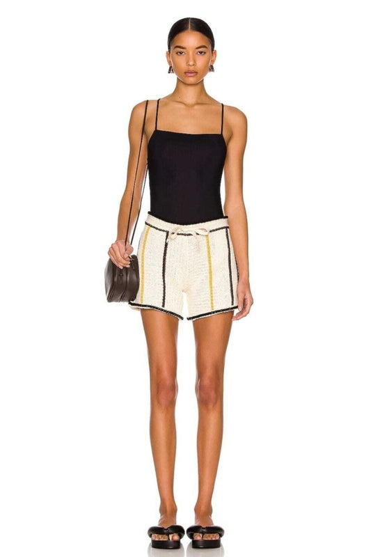 Strappy Silk Jersey Bodysuit - Black