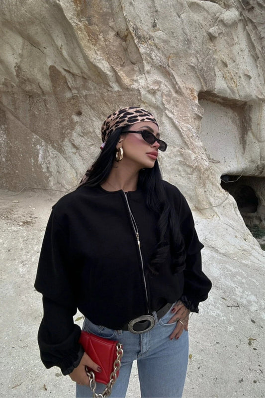 Bomber Premium Melton Jacket - Black