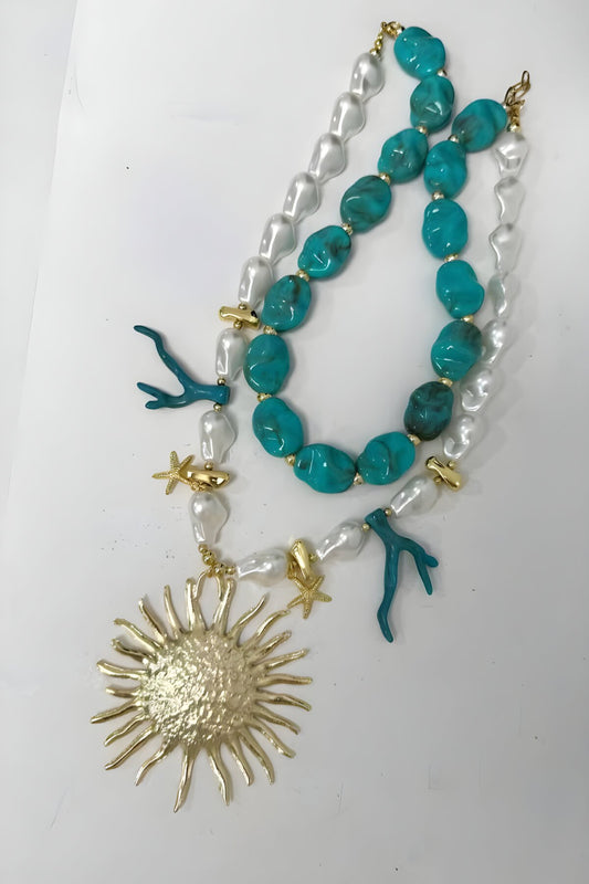 Heir of the Sun Necklace - Turquoise