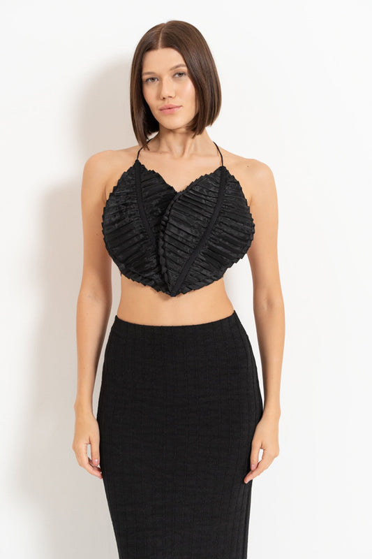 Leaf Bustier - Black