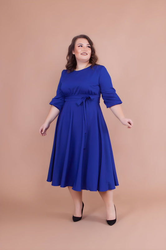 Midi Dress - Sax Blue