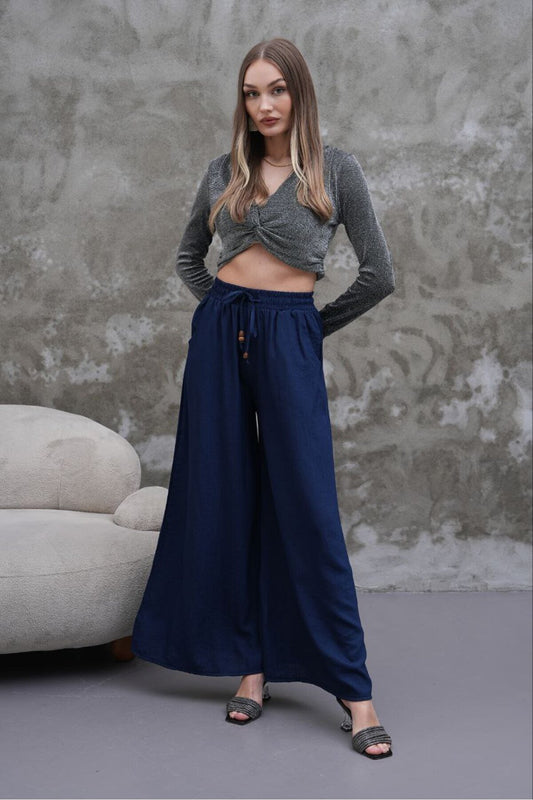 Modal Skirt Trousers - Blue