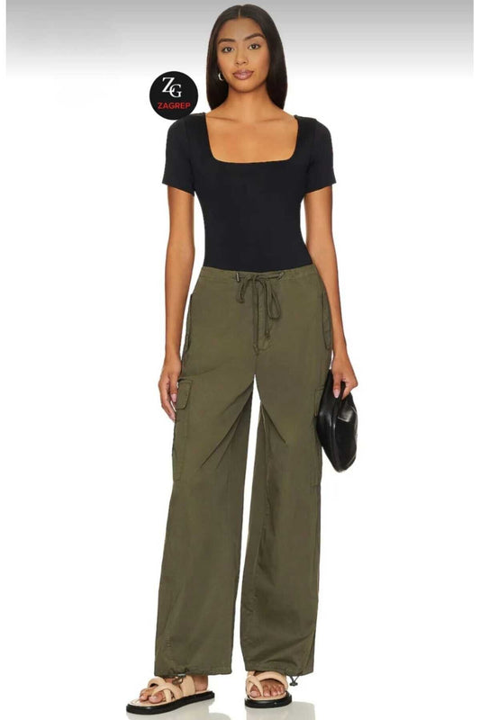 Short Sleeve Silk Jersey Square Neck Bodysuit - Black